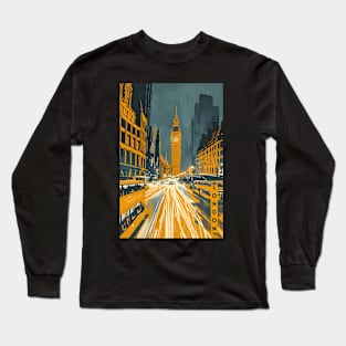 Paint in Yellow - City Vibes - London Long Sleeve T-Shirt